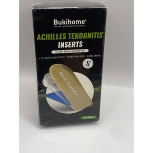 Bukihome Achilles Tendonitis Inserts Size S Heel Pain‎ Relief Shock Absorption